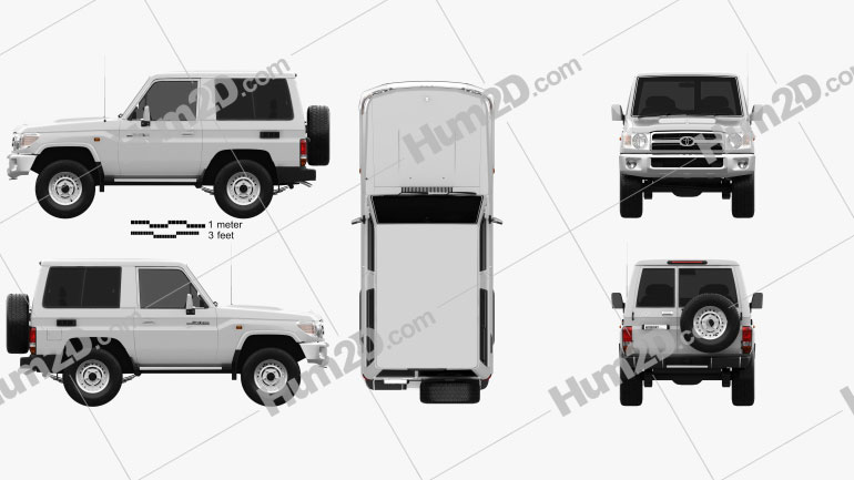 Toyota Land Cruiser (J71) de 3 portas 2013 car clipart