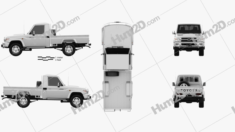 Toyota Land Cruiser (J79) Single Cab 2007 PNG Clipart