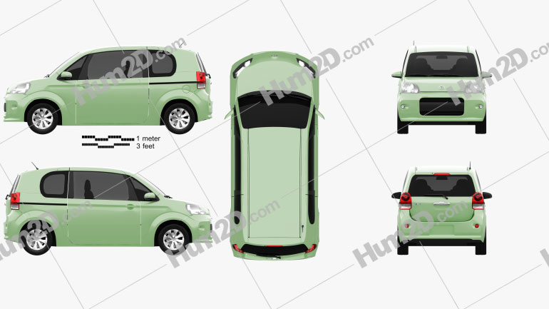 Toyota Porte 3 Door Hatchback 2012 Clipart Download Vehicles Clipart Images And Blueprints In Png Psd