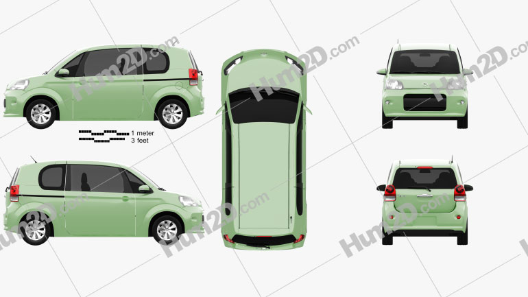 Toyota Porte de 3 portas hatchback 2012 car clipart