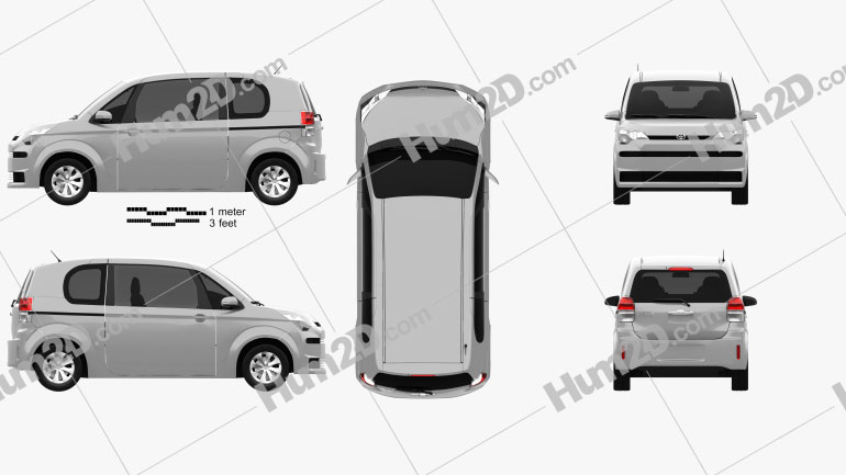 Toyota Spade 3-door hatchback 2012 Blueprint