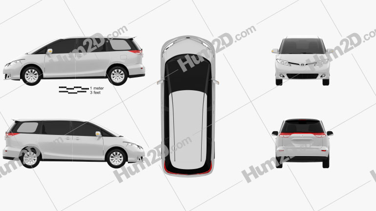 Toyota Previa 2013 Blueprint