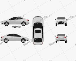 Toyota Corolla LE Eco US 2013 car clipart