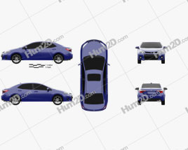 Toyota Corolla S US 2013 car clipart