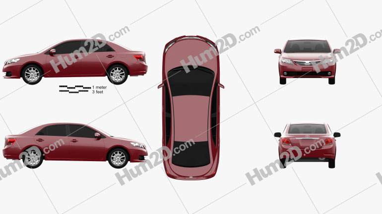 Toyota Allion (T260) 2010 car clipart