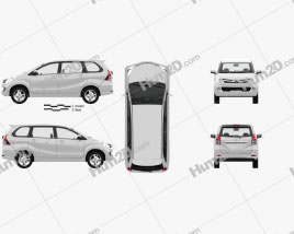 Toyota Avanza with HQ interior 2012 clipart