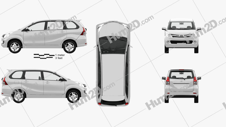 Toyota Avanza with HQ interior 2012 clipart