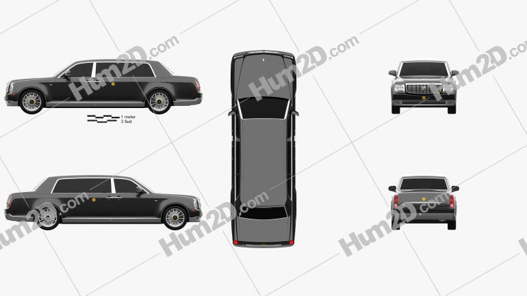 Toyota Century Royal 2006 car clipart