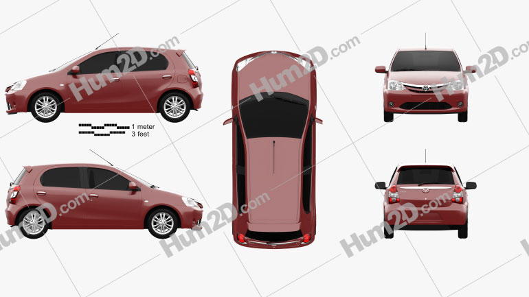 Toyota Etios Clipart And Blueprints For Download