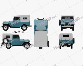 Toyota Land Cruiser (J20) softtop 1958 car clipart