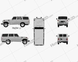 Toyota Land Cruiser (J55) 1975 car clipart
