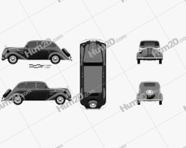 Toyota AA 1940 car clipart