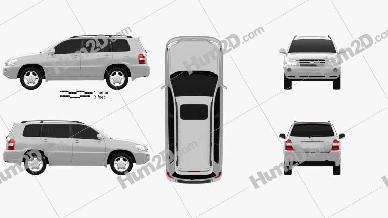 Toyota Highlander (XU20) 2003 car clipart
