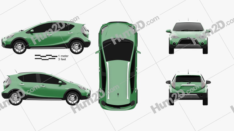 Toyota Aqua Cross 2013 car clipart