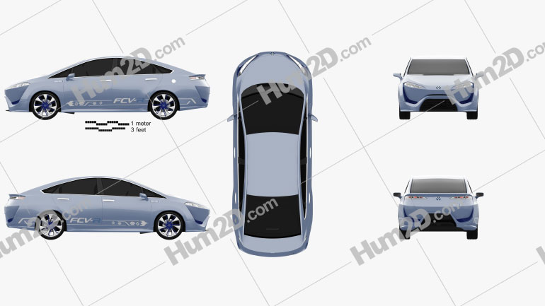Toyota FCV-R 2012 PNG Clipart