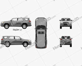 Toyota 4Runner with HQ interior 2011 car clipart