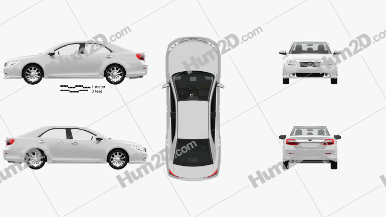 Toyota Camry with HQ interior 2011 car clipart