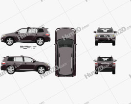 Toyota Highlander with HQ interior 2011 car clipart