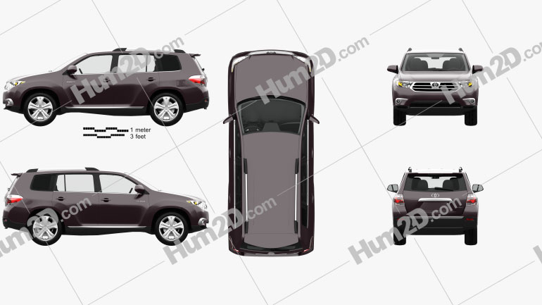 Toyota Highlander with HQ interior 2011 PNG Clipart