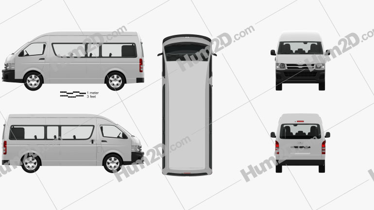 Toyota HiAce Super Long Wheel Base with HQ interior 2012 PNG Clipart