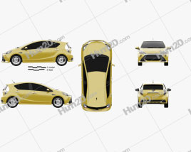 Toyota Aqua G Sports 2013 car clipart