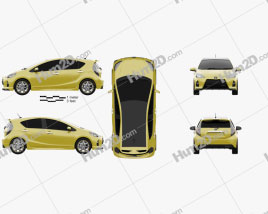 Toyota Aqua Fun 2013 car clipart