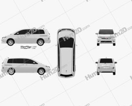 Toyota Isis 2012 clipart