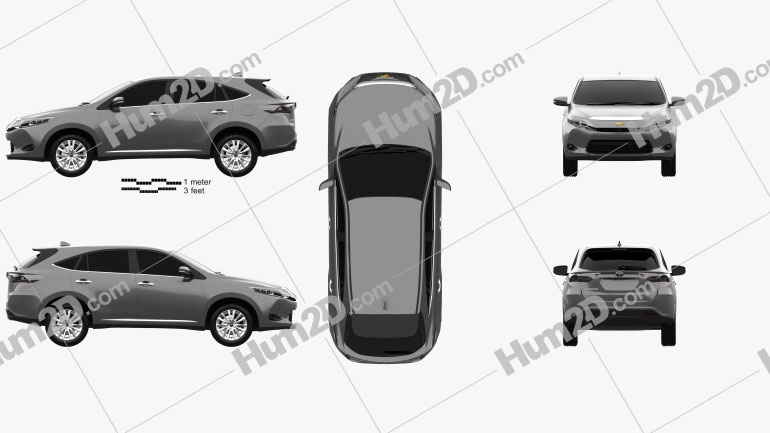 Toyota Harrier 2013 Clipart Image
