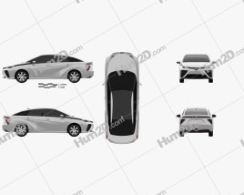 Toyota FCV 2015 car clipart