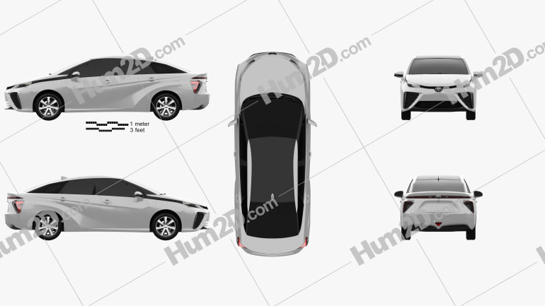 Toyota FCV 2015 car clipart