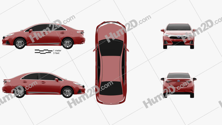 Toyota Sai G 2013 car clipart