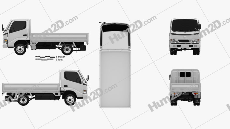 Toyota ToyoAce Flatbed 2006 clipart