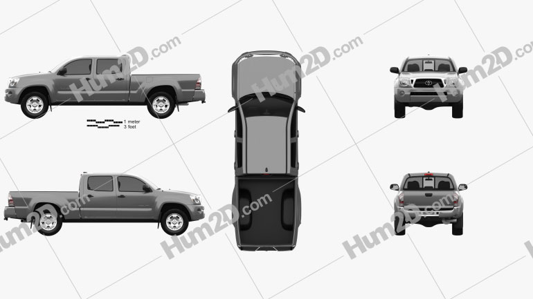 Toyota Tacoma Doppelkabine Long Bed 2011 car clipart