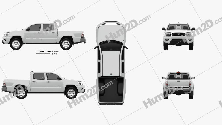 Toyota Tacoma Doppelkabine Kurzes Bett 2012 car clipart