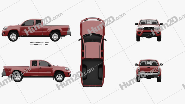 Toyota Tacoma Access Cab 2012 car clipart