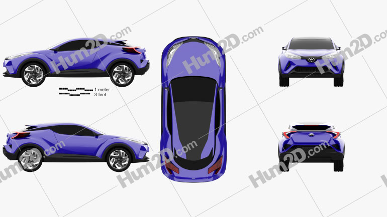 Toyota C-HR Concept 2014 car clipart