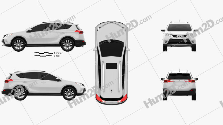 Toyota RAV4 (XA40) EU-spec 2013 car clipart