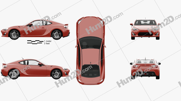 Toyota GT 86 with HQ interior 2013 car clipart