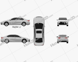 Toyota Camry XLE 2015 car clipart