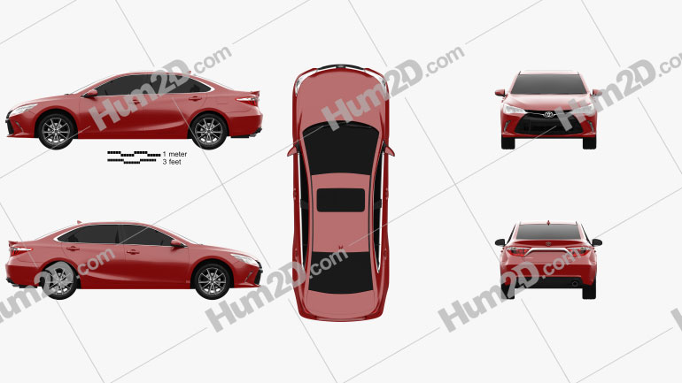 Toyota Camry XSE 2015 car clipart