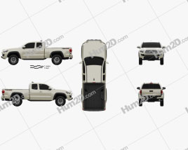 Toyota Tacoma Access Cab Long bed TRD Off-Road 2014 car clipart