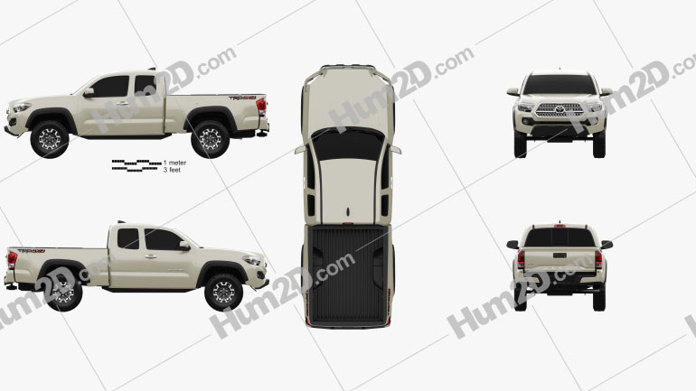 Toyota Tacoma Access Cab Long bed TRD Off-Road 2014 Blueprint