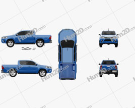 Toyota Hilux Doppelkabine Revo 2015 car clipart