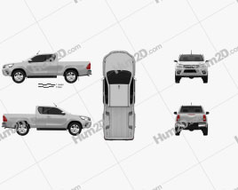 Toyota Hilux Cabina extra SR 2015 car clipart