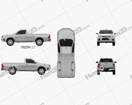 Toyota Hilux Einzelkabine SR 2015 car clipart