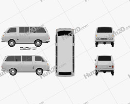 Toyota Hiace Passenger Van 1967 clipart