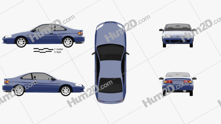 Toyota Paseo 1995 car clipart