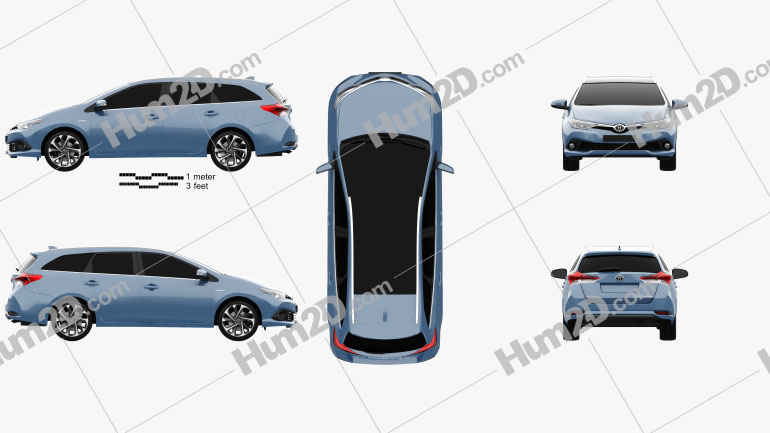 Toyota Auris Touring Sports Hybrid 2015 Blueprint