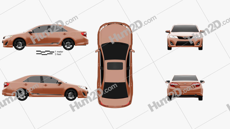 Toyota Camry (XV50) RZ SE 2014 car clipart