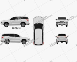 Toyota Fortuner 2016 car clipart